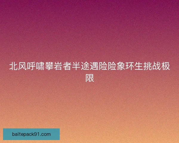 北风呼啸攀岩者半途遇险险象环生挑战极限